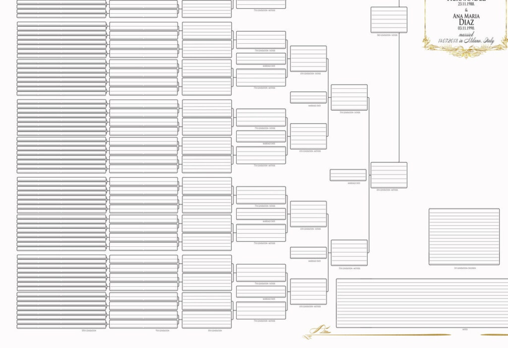 10 Generations Family Tree Printable Instant Download Royal Etsy