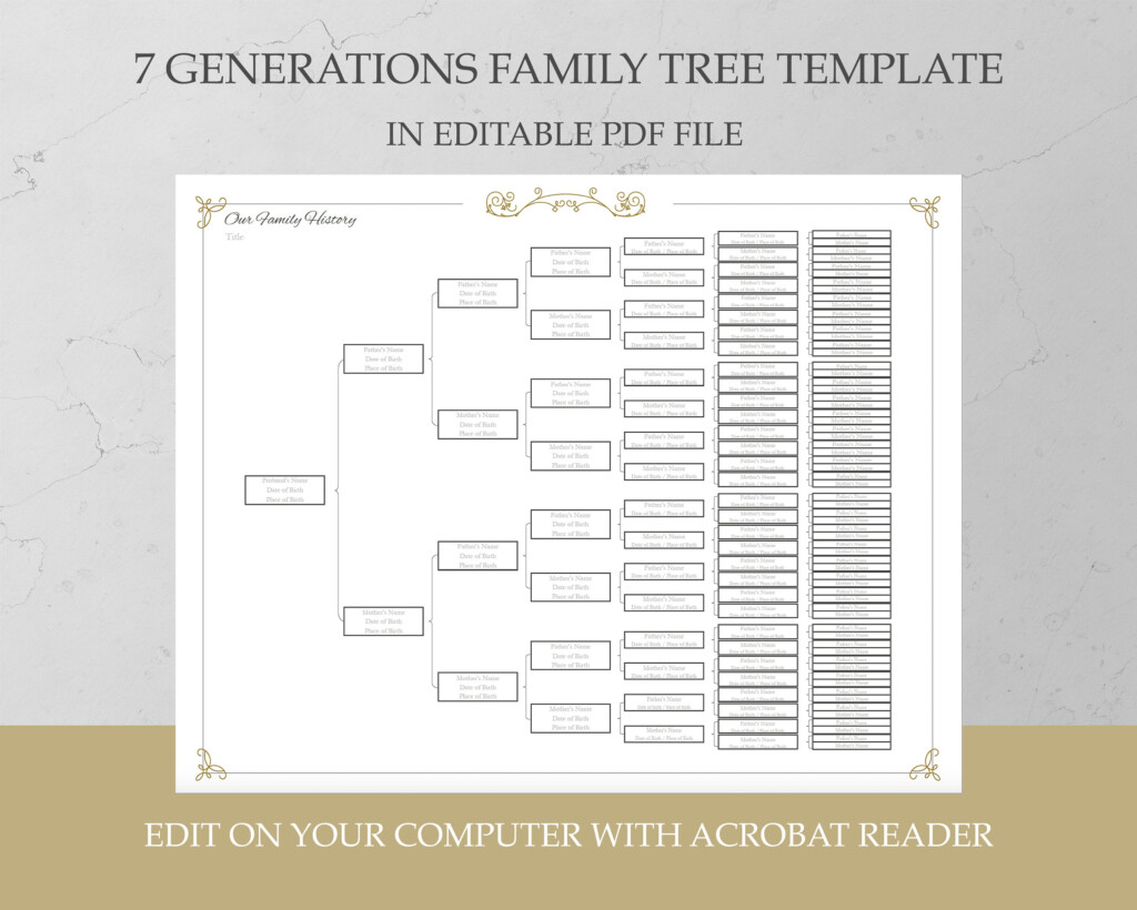7 Generation Family Tree Template
