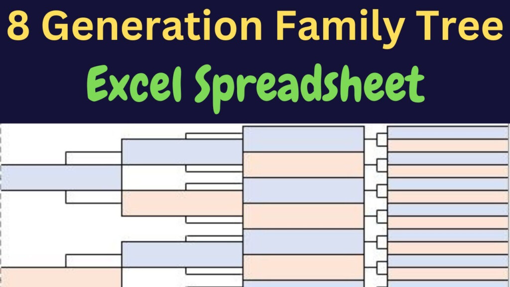 Create An 8 Generation Pedigree Family Tree In Excel Tutorial Data 