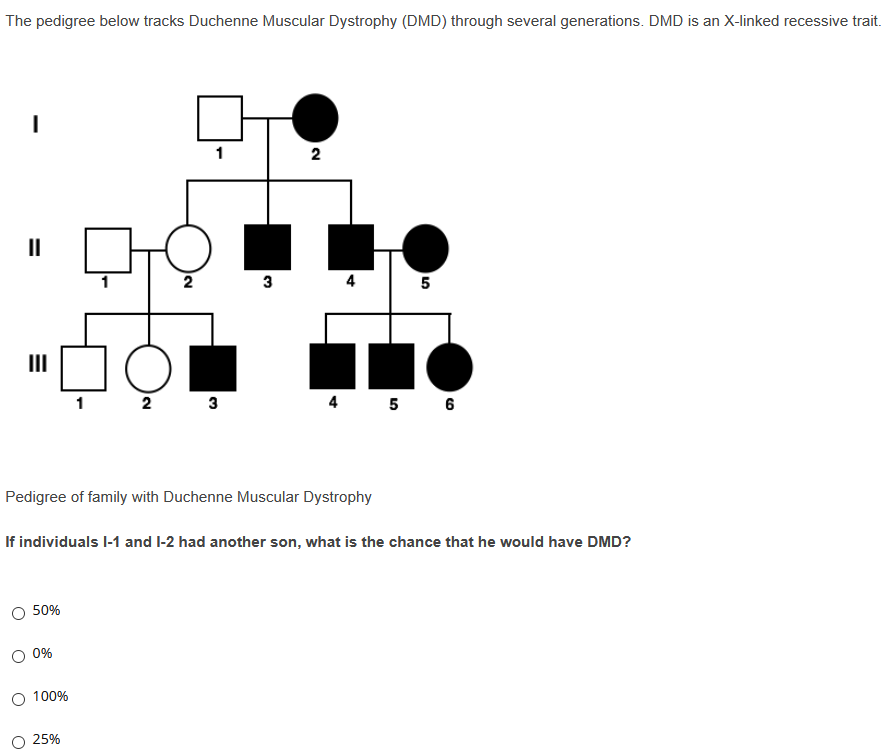 Duchenne Muscular Dystrophy Pedigree Chart