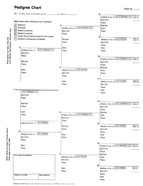 Four Generation Pedigree Chart Lds Printable Printable Chart Images 