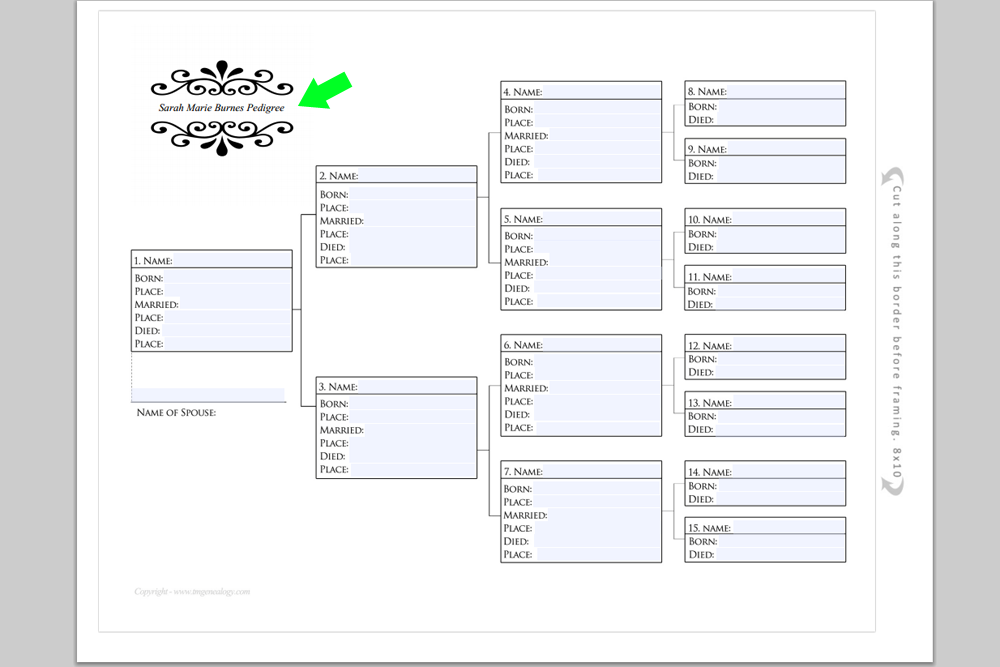 Free Pedigree Charts Type Print And Frame In 30 Min Teach Me Genealogy