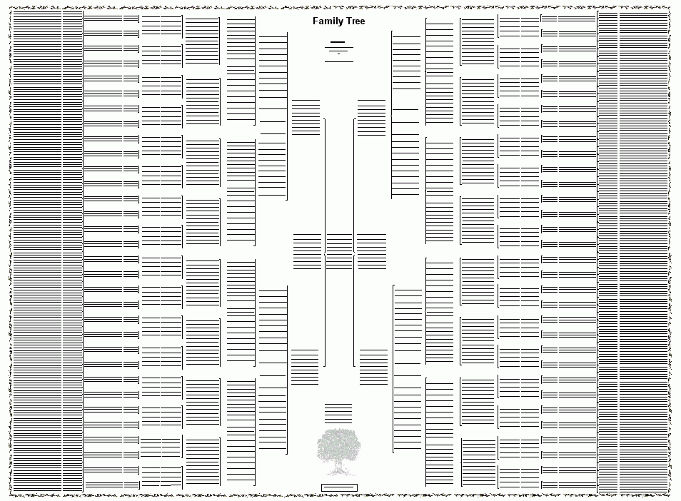Free Printable 10 Generation Pedigree Chart Printable Templates