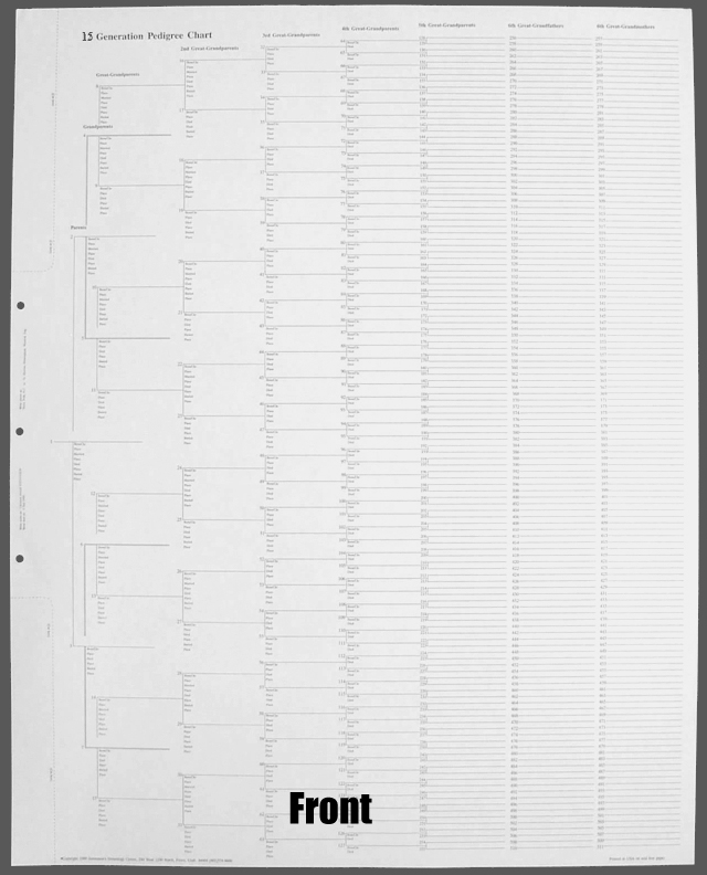 Free Printable 15 Generation Pedigree Chart Printable Templates
