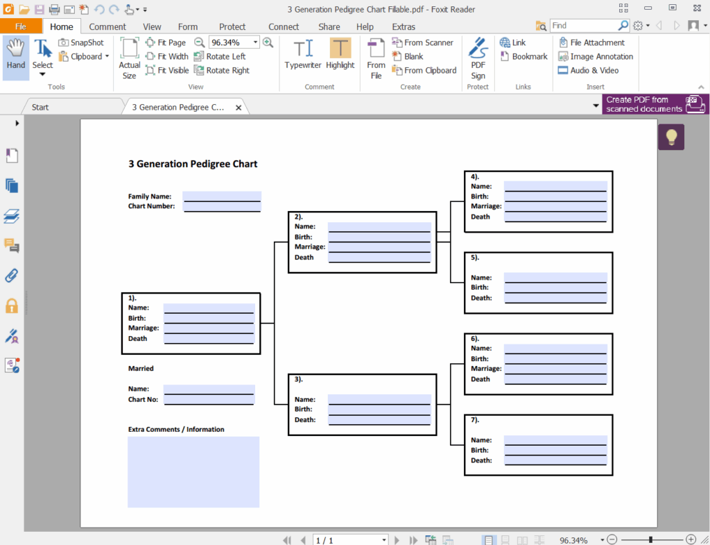 Make A Pedigree Chart On Computer Free Family Tree Charts You Can 