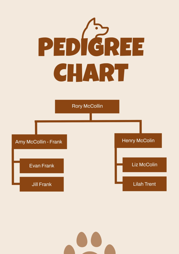 Pedigree Chart Example In Illustrator PDF Download Template
