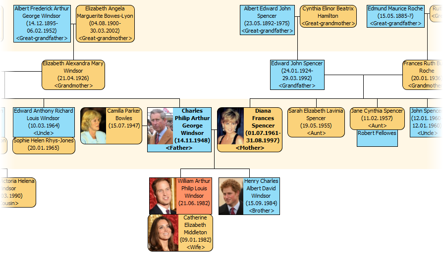Princess Diana Ancestry Chart