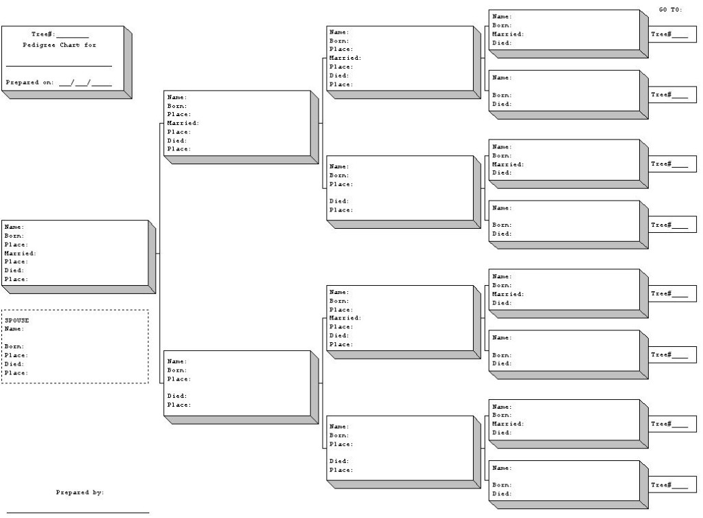 Simple Printable Pedigree Chart