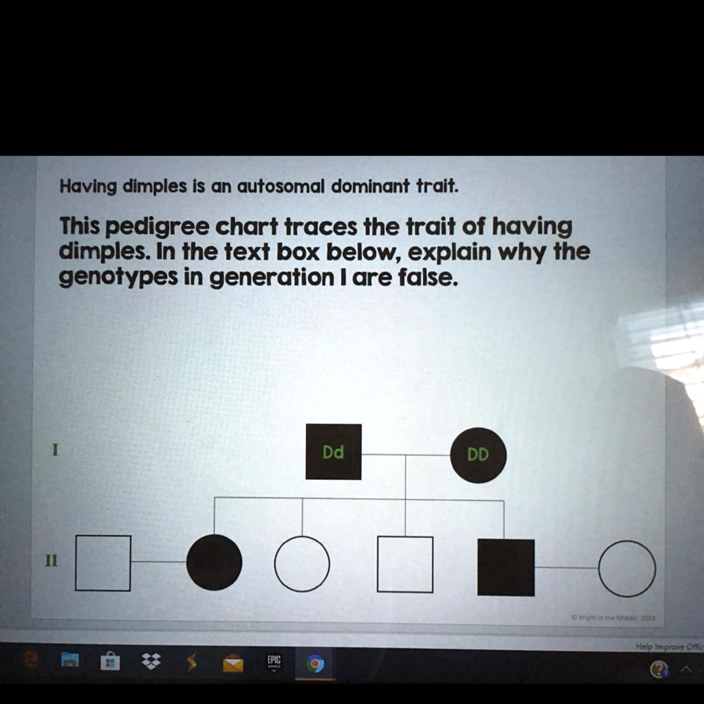 SOLVED 39 Could Someone Please Help Having Dimples Is An Autosomal 