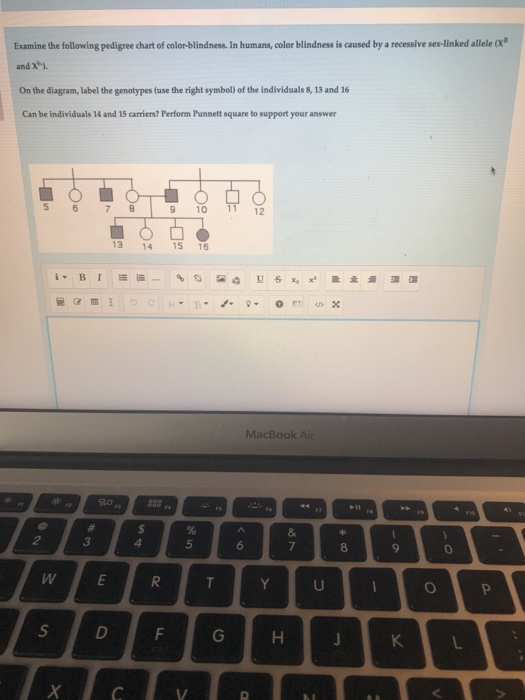 Solved Examine The Following Pedigree Chart Of Color Chegg