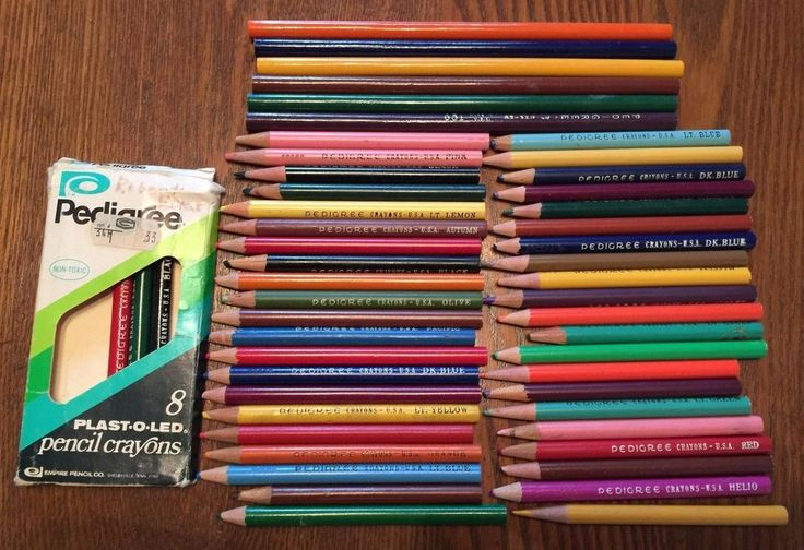 VTG Lot Of 50 Pedigree Colored Pencils Crayons Empire Pencil 